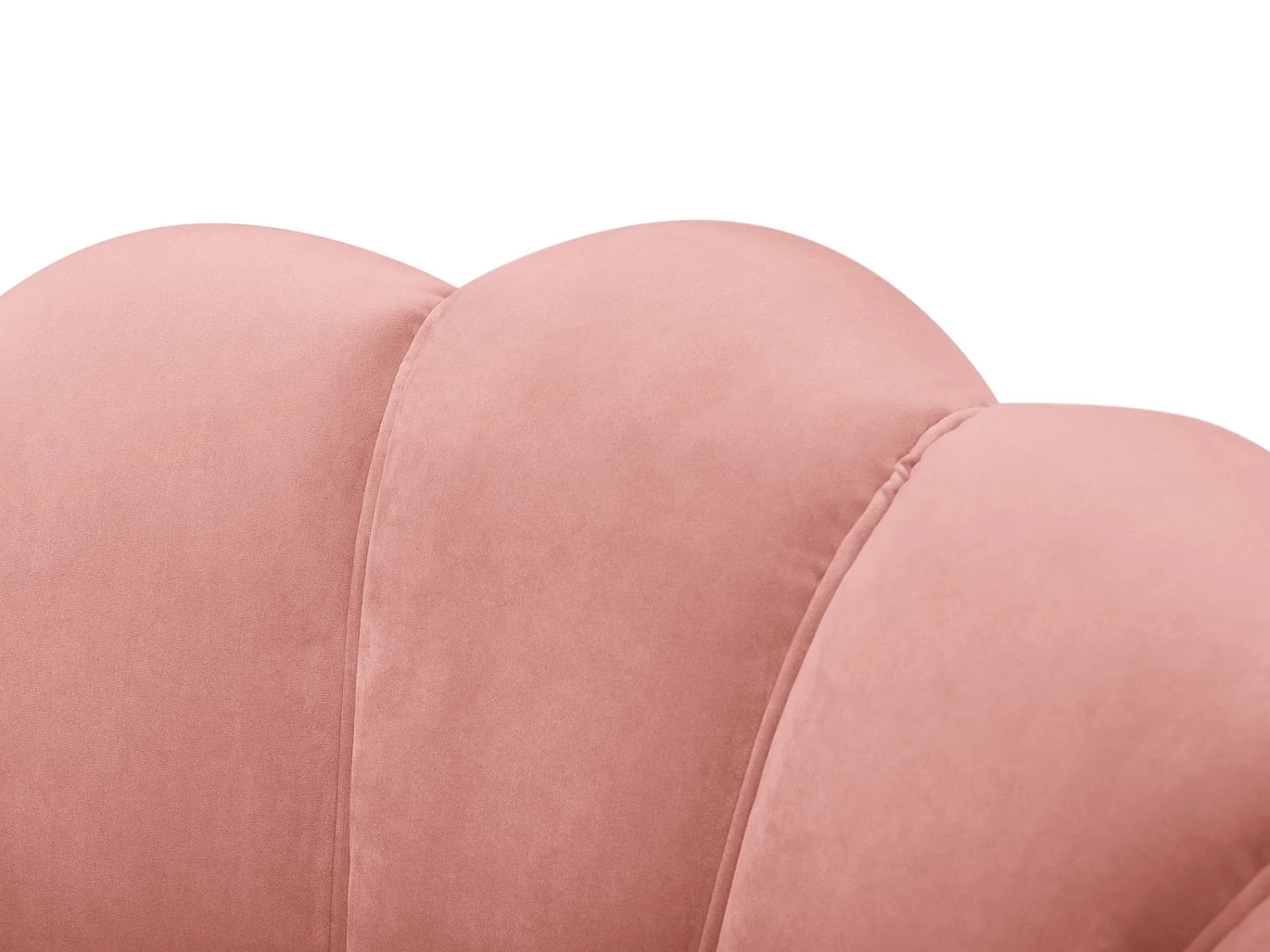 Cosmopolitan Design - Canapé "Kingston" 3 places en velours rose - 224x95x85cm
