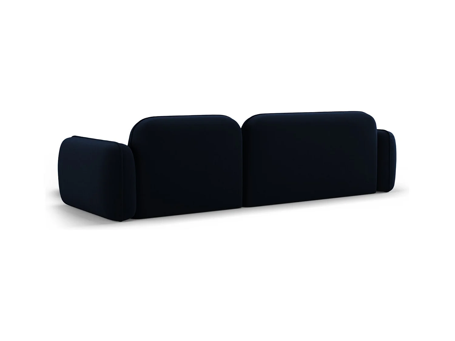 Cosmopolitan Design - Canapé d'angle droit modulable "Sydney" 4 places en velours bleu roi - 275x165x70cm