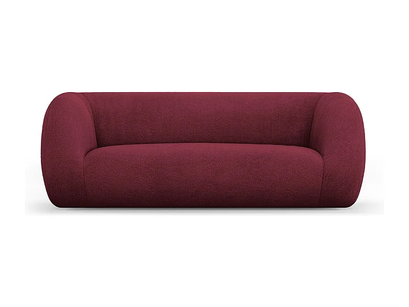 Cosmopolitan Design - Sofa, "Essen" 2 miejsca boucle, bordo - 210x95x86cm