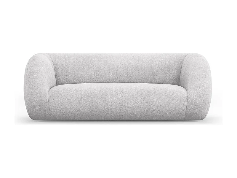 Cosmopolitan Design - 2-Sitzer Sofa "Essen" aus Boucle hellgrau - 210x95x86cm