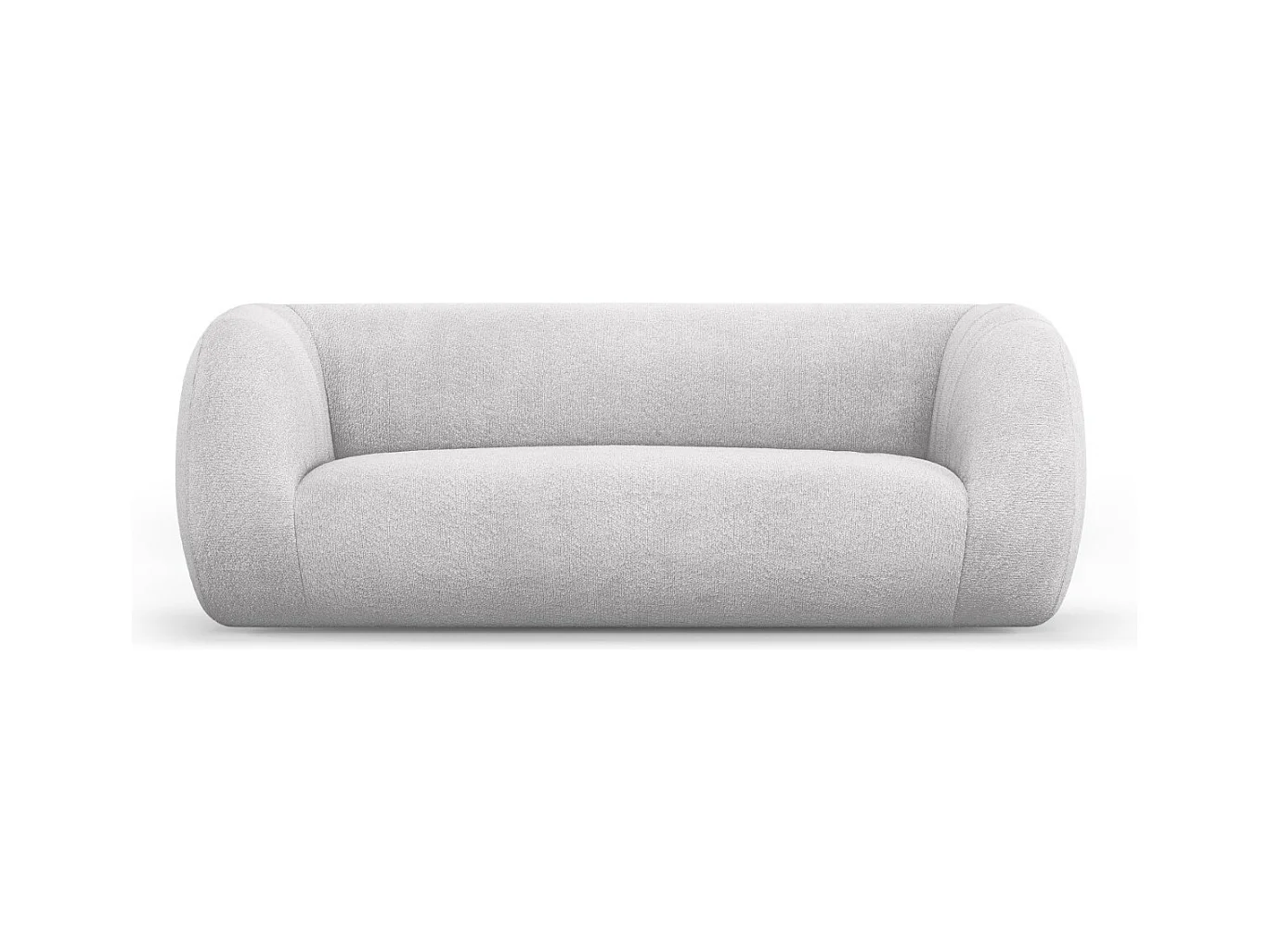 Cosmopolitan Design - Canapé "Essen" 2 places en bouclé gris clair - 210x95x86cm