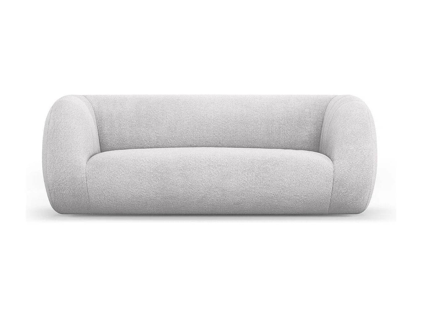 Cosmopolitan Design - Canapé "Essen" 2 places en bouclé gris clair - 210x95x86cm
