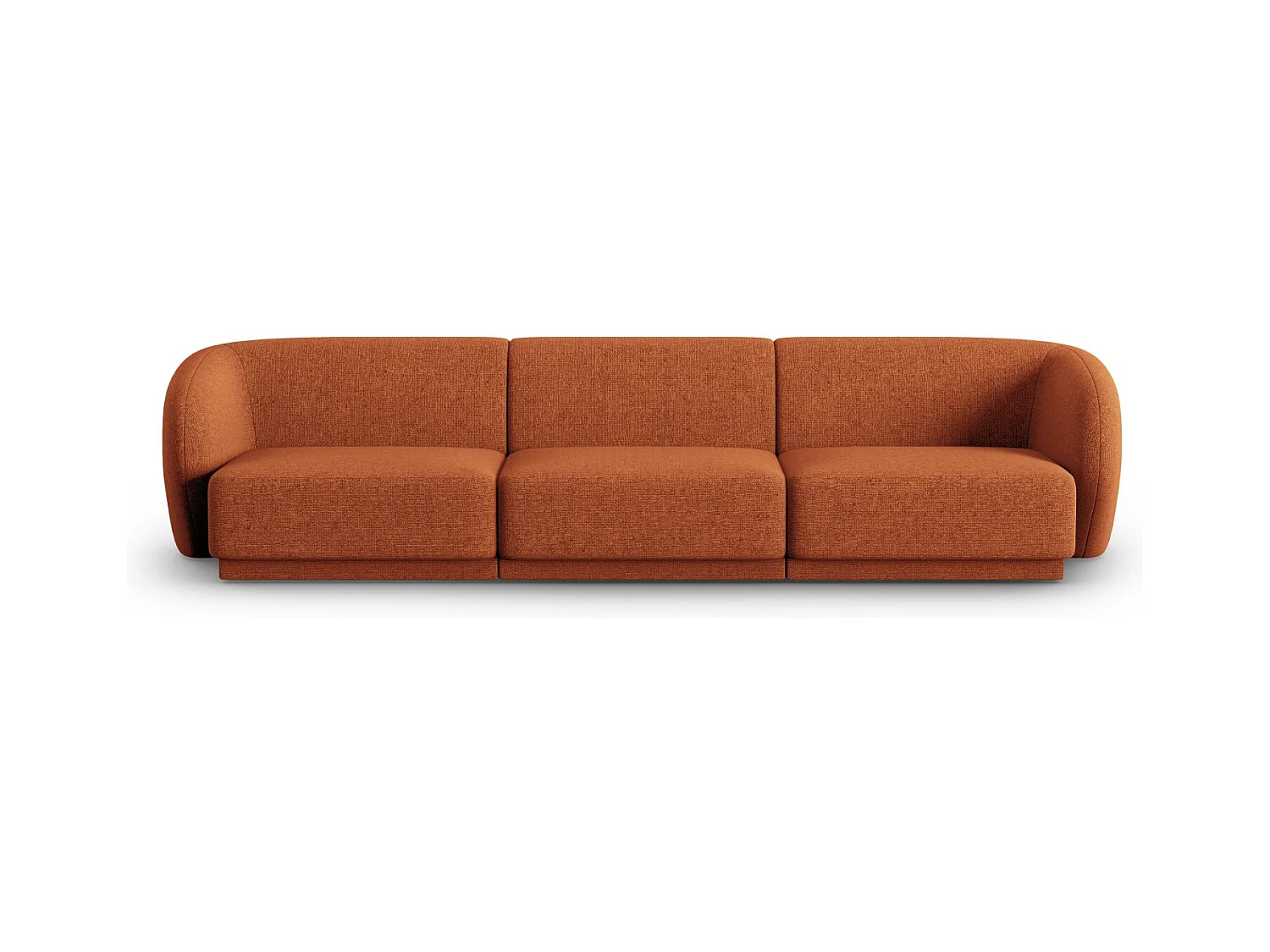 CXL by Christian Lacroix - Modulaire bank "Lionel" 3 zitplaatsen, Chenille, terracotta melange - 266x93x74cm
