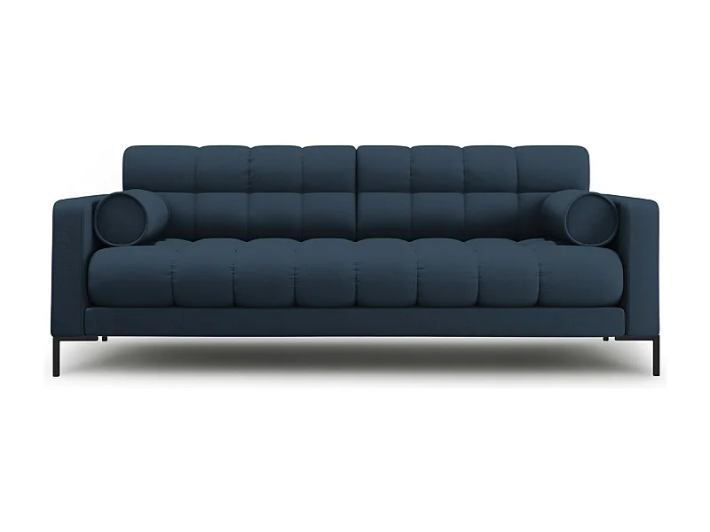 Cosmopolitan Design - Bank "Bali" 3 zitplaatsen, Structurele stof, Blauw - 177x92x75cm