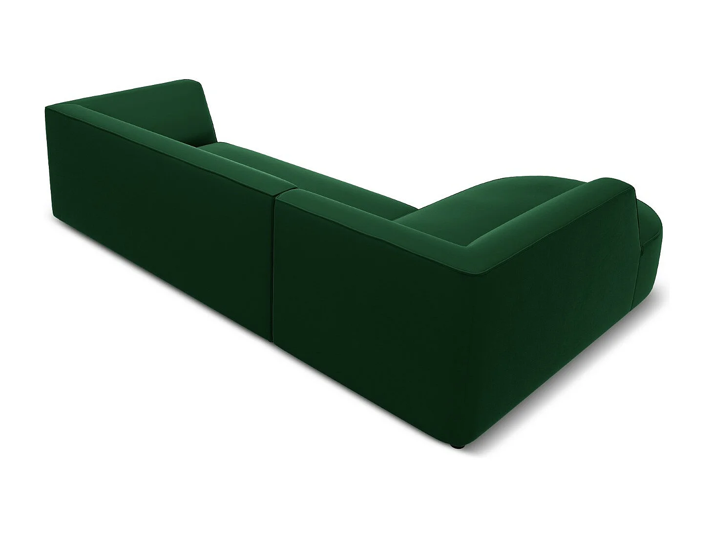 CXL by Christian Lacroix - Canapé d'angle gauche "Charles" 4 places en velours vert - 273x180x69cm