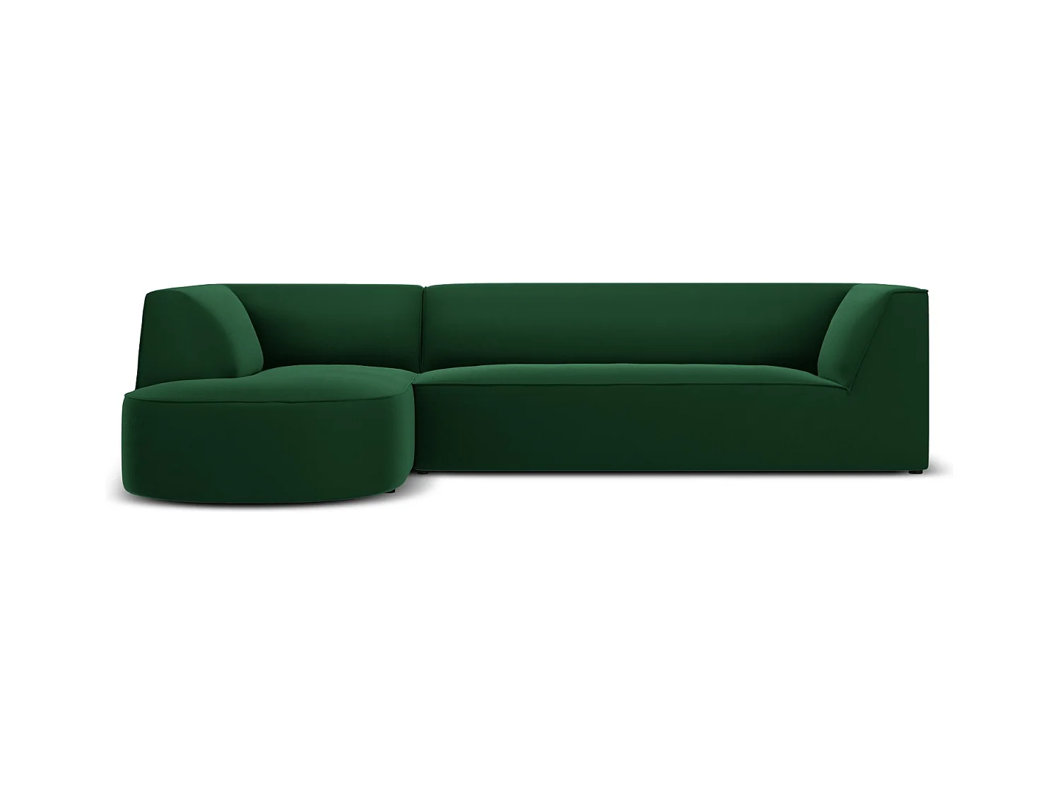 CXL by Christian Lacroix - Linker hoekbank "Charles" 4 zitplaatsen, Flueel, Groente - 273x180x69cm