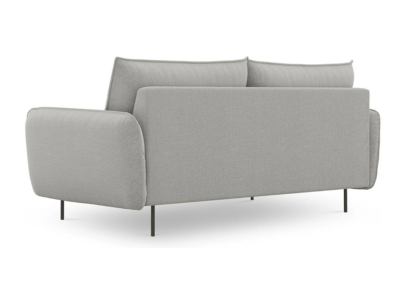Cosmopolitan Design - 3-Sitzer Sofa "Vienna" aus strukturiertem Stoff hellgrau - 200x92x95cm