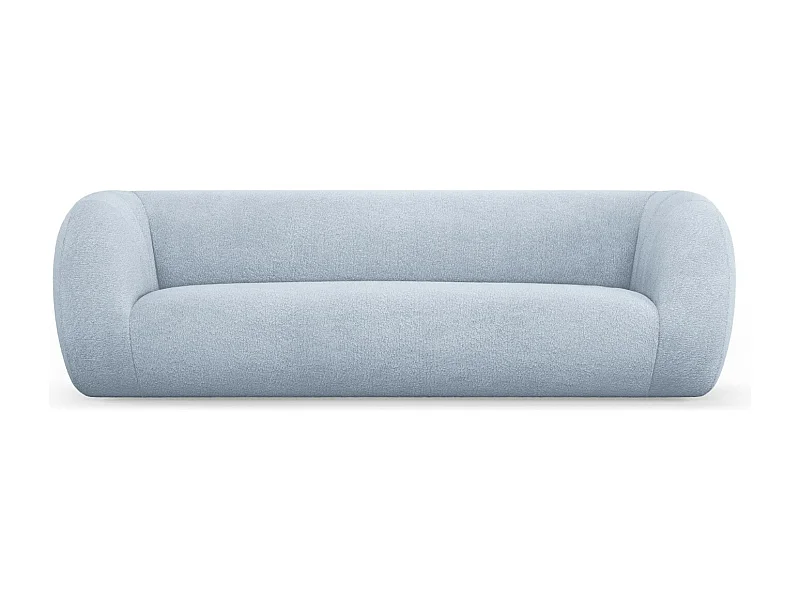 Cosmopolitan Design - Sofá "Essen" 3 lugares em tecido bouclé azul claro - 230x95x86cm