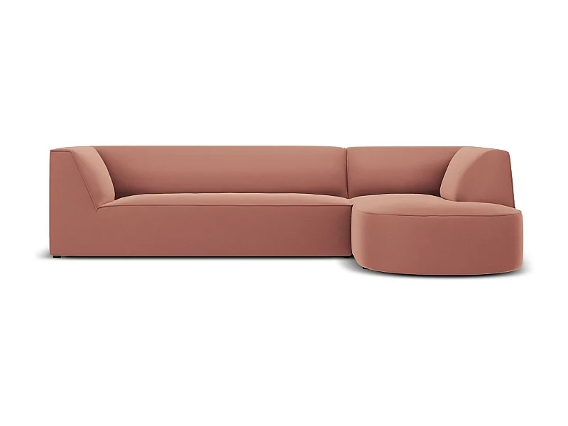 CXL by Christian Lacroix - Divano angolare destro "Charles" 4 posti in velluto rosa - 273x180x69cm