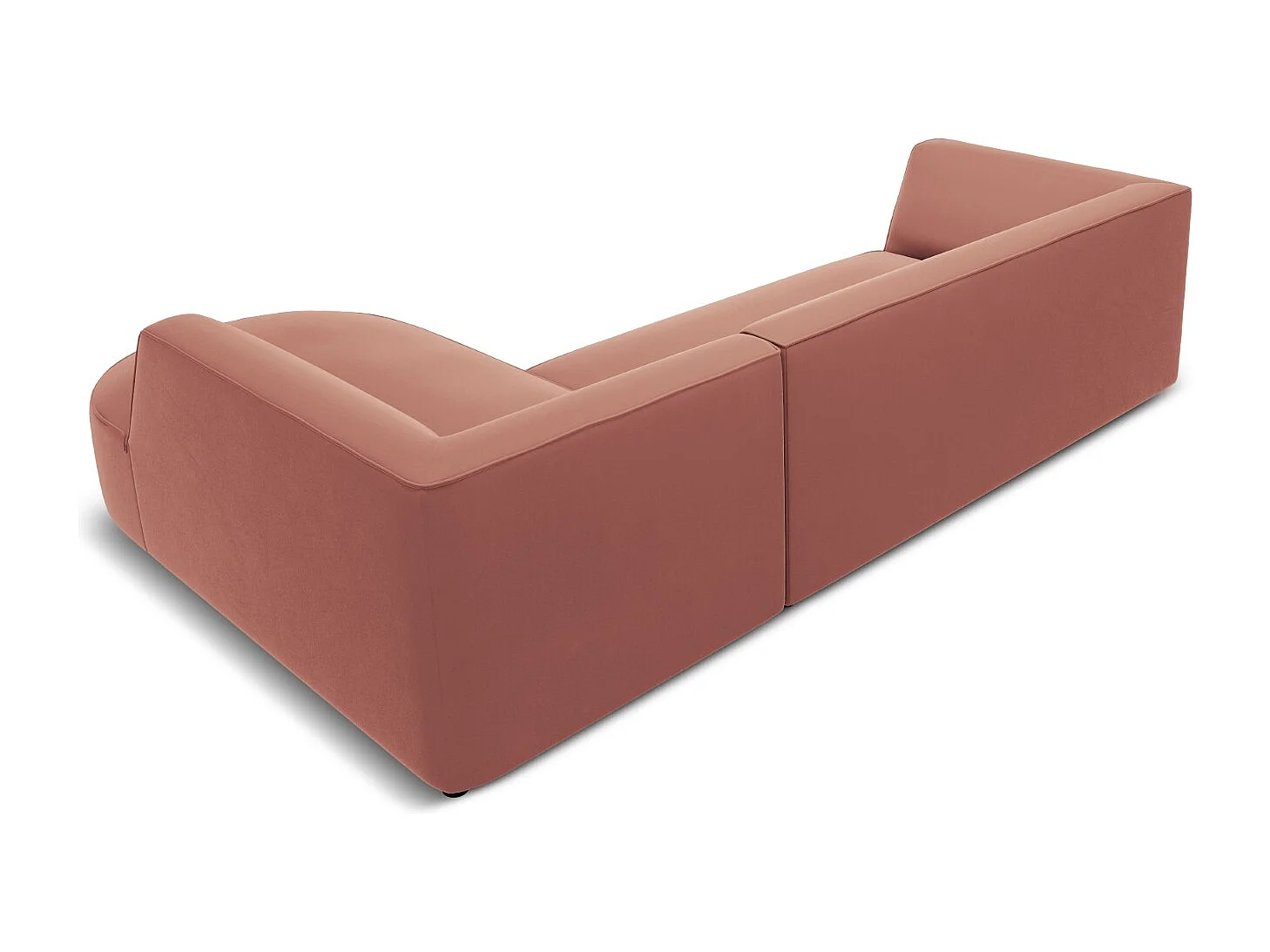 CXL by Christian Lacroix - Rechter hoekbank "Charles" 4 zitplaatsen, Flueel, Roze - 273x180x69cm