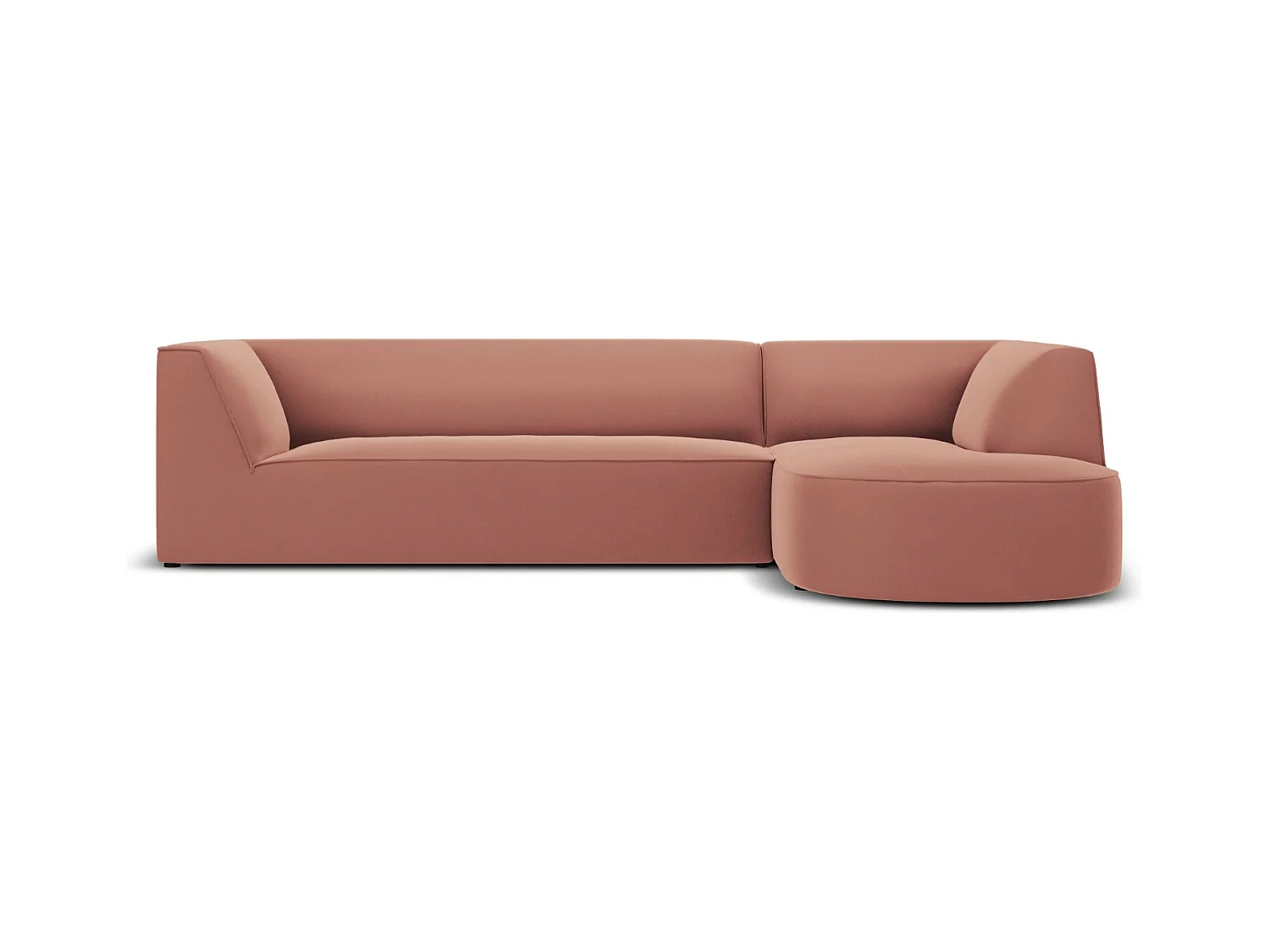 CXL by Christian Lacroix - Rechter hoekbank "Charles" 4 zitplaatsen, Flueel, Roze - 273x180x69cm