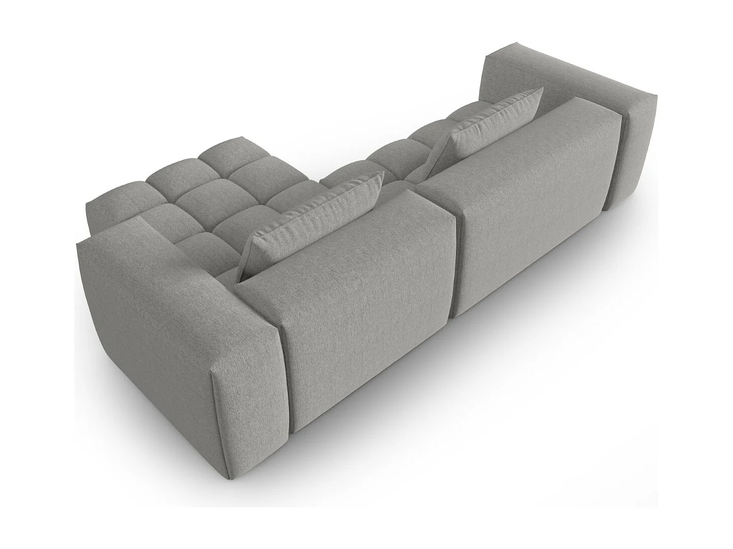 CXL by Christian Lacroix - Narożnik prawy panoramiczny, "Lorella" 3 miejsca tkanina strukturalna, beż ciemny - 260x145x70cm