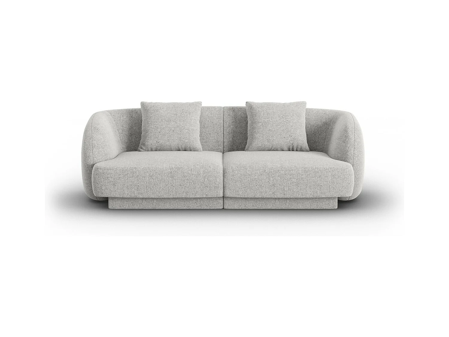 Cosmopolitan Design - Canapé "Tulum" 2 places en chenille gris clair - 180x90x70cm