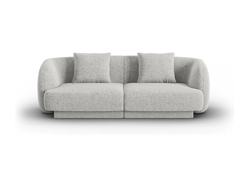 Cosmopolitan Design - Sofa, "Tulum" 2 miejsca szenil, szary jasny - 180x90x70cm