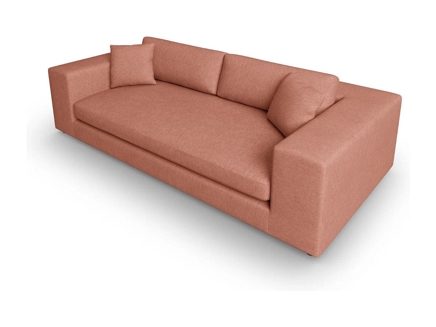 CXL by Christian Lacroix - Sofá "Tendance" 4 plazas de tejido estructural rojo - 262x122x72cm