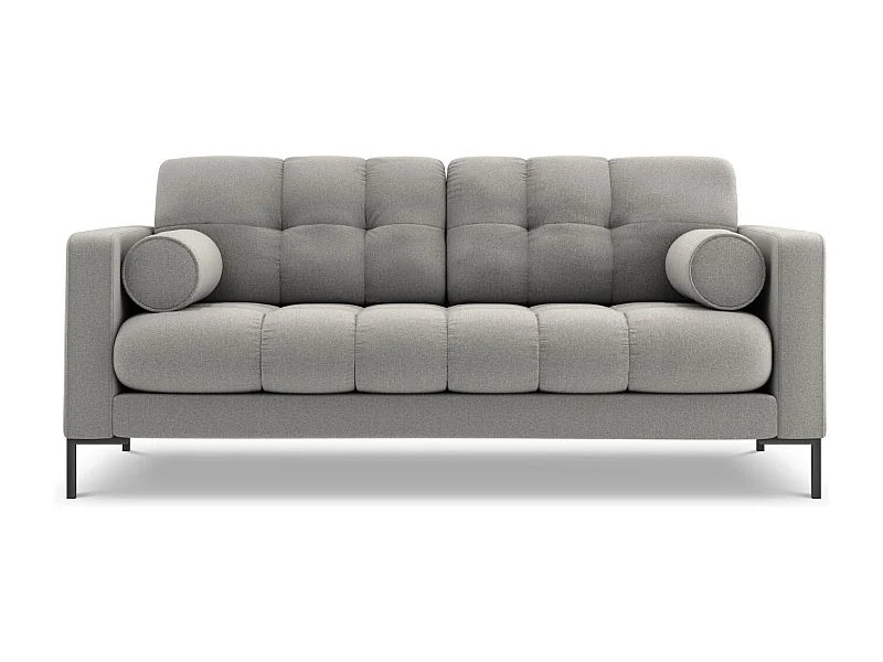Cosmopolitan Design - Sofá "Bali" 3 lugares em tecido estrutural cinza claro - 177x92x75cm