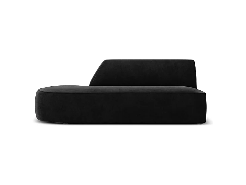 CXL by Christian Lacroix - 2-Sitzer modulares Sofa links "Charles" Sitzer aus Samt schwarz - 181x93x69cm