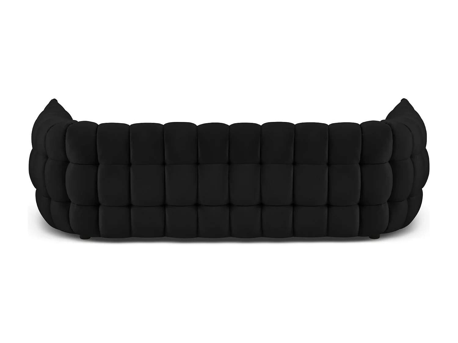 CXL by Christian Lacroix - Canapé "Cedric" 3 places en velours noir - 225x110x68cm