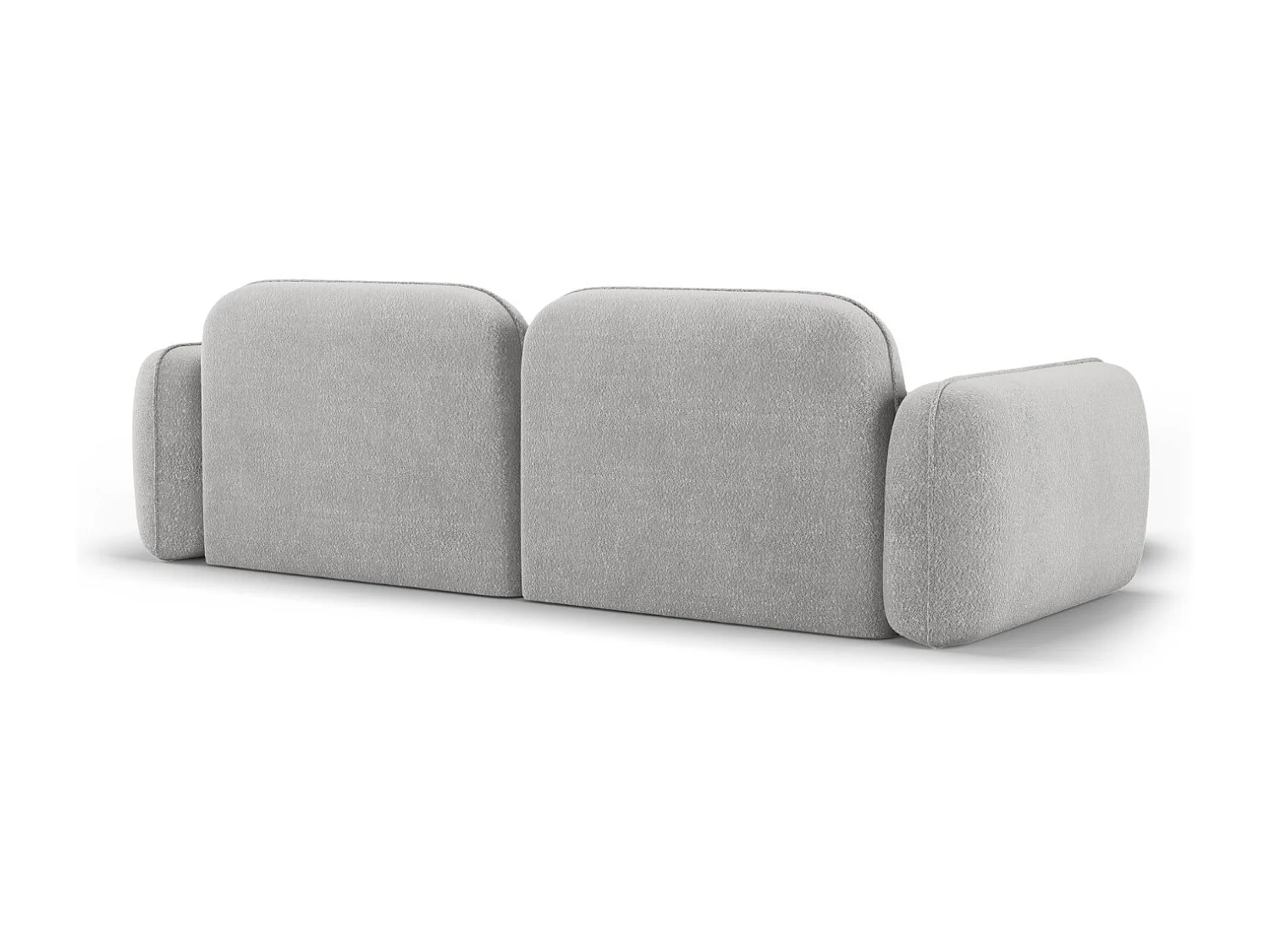 CXL by Christian Lacroix - Sofá modular de canto esquerdo "Lucien" 3 lugares em veludo cinza claro - 230x165x70cm