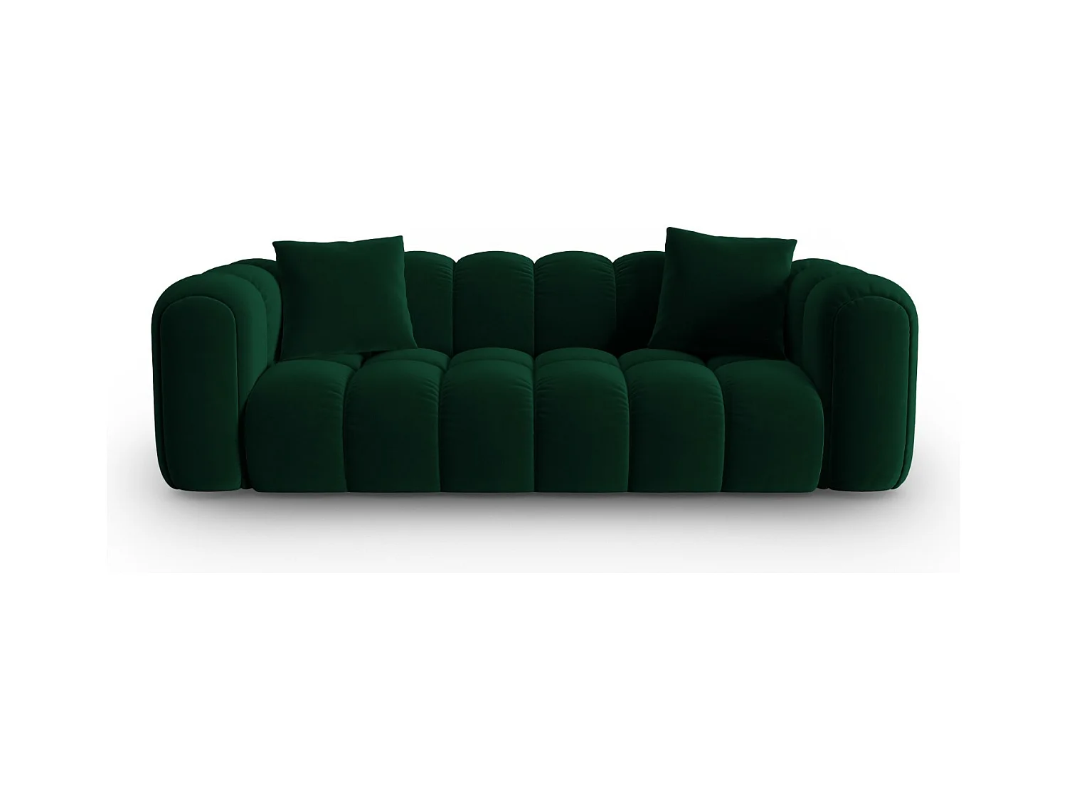 CXL by Christian Lacroix - Bank "Clotilde" 3 zitplaatsen, Flueel, Flessengroen - 242x94x70cm