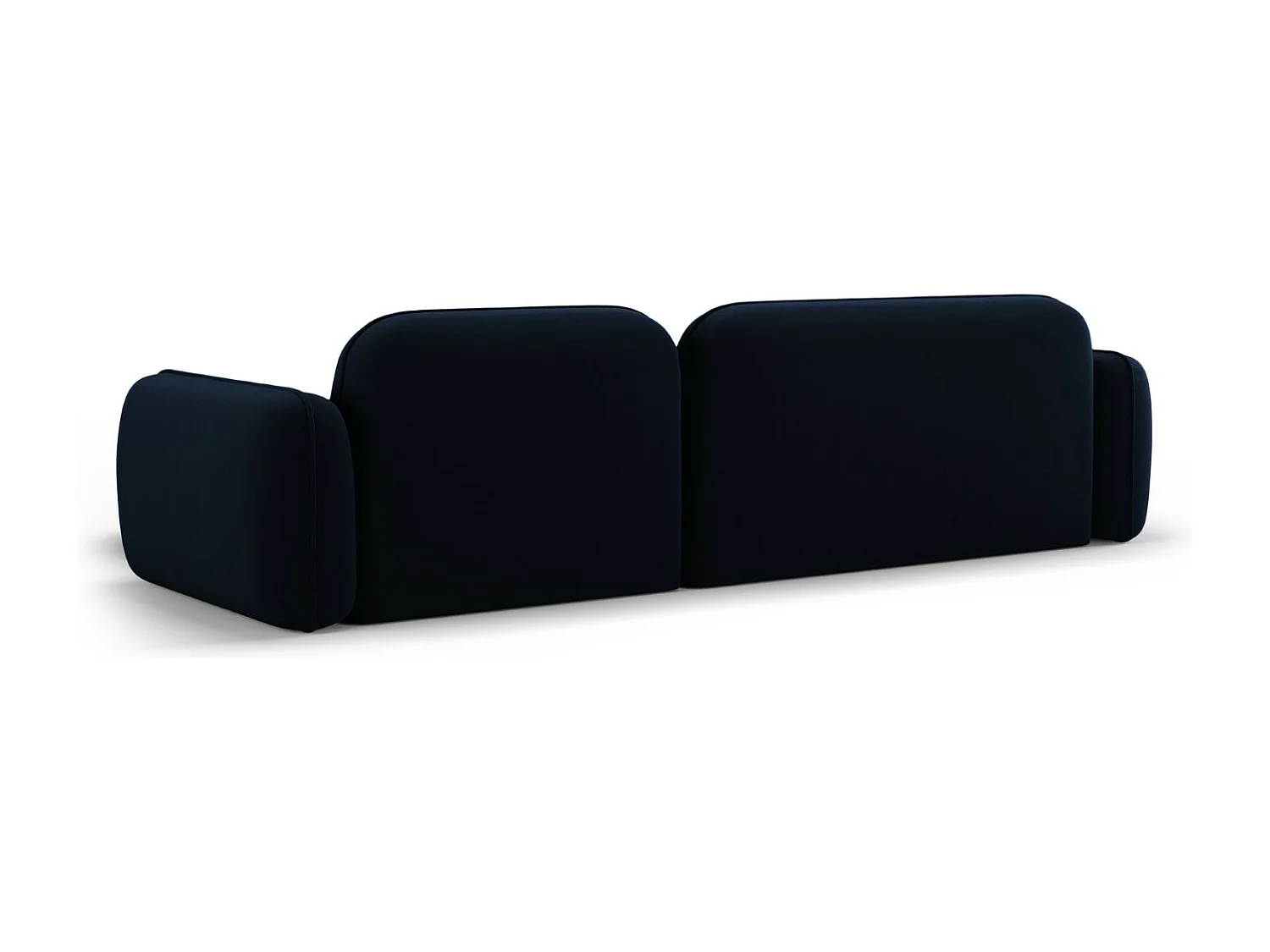 CXL by Christian Lacroix - Canapé d'angle droit modulable "Lucien" 4 places en velours bleu roi - 275x165x70cm