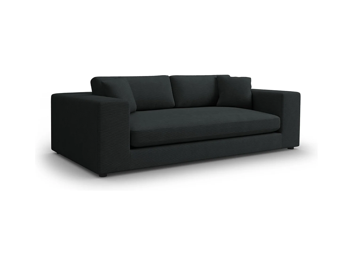 CXL by Christian Lacroix - Bank "Tendance" 4 zitplaatsen, Ribfluwelen, Zwart - 262x122x72cm