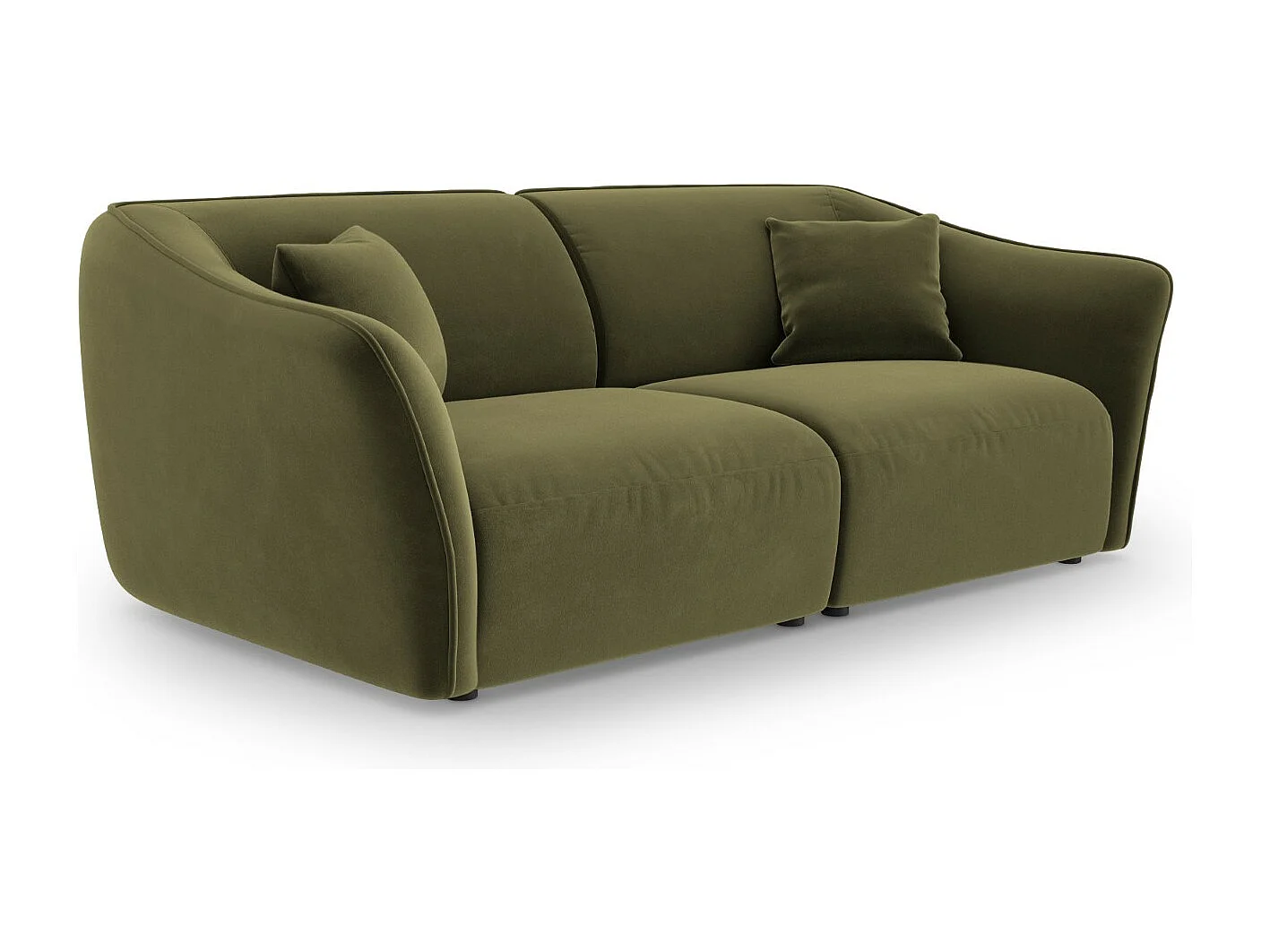 Cosmopolitan Design - Modulaire bank "Tokyo" 3 zitplaatsen, Flueel, Lichtgroen - 206x102x79cm