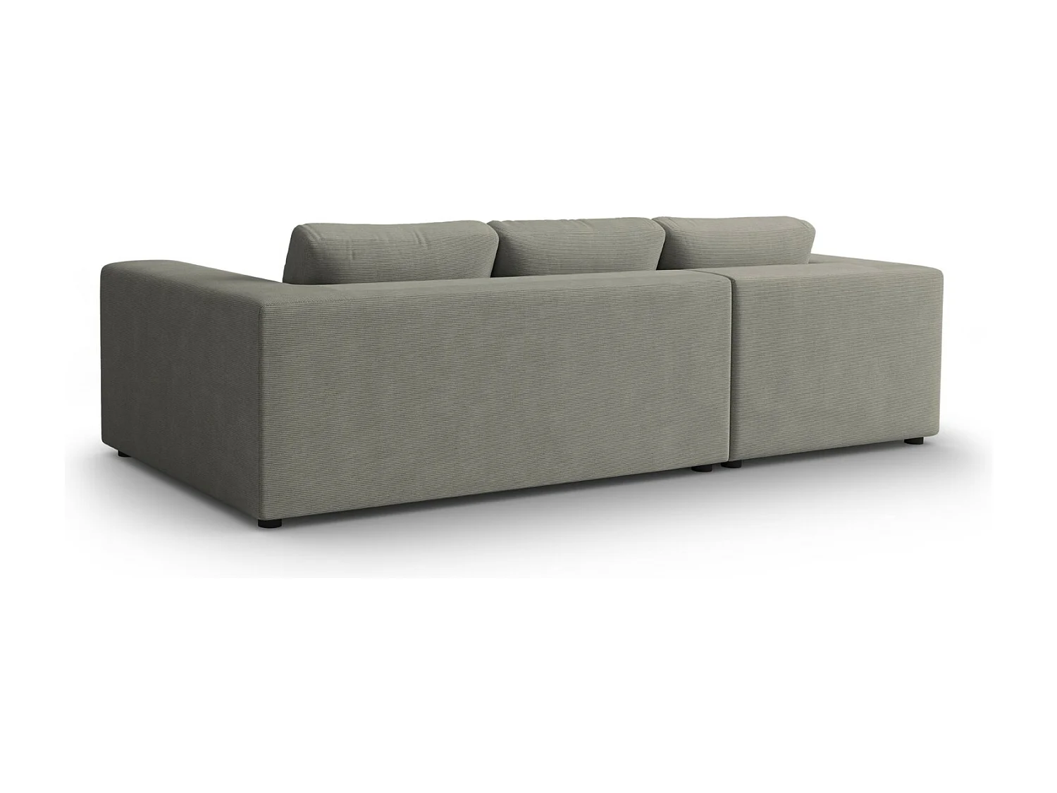 CXL by Christian Lacroix - 5-Sitzer Ecksofa links "Tendance" Sitzer aus Cord hellgrau - 282x174x72cm