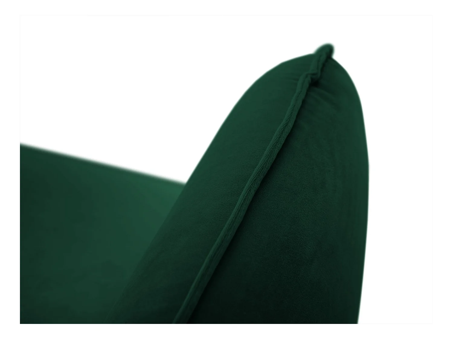 Cosmopolitan Design - Canapé d'angle droit "Vienna" 6 places en velours vert bouteille - 275x185x95cm