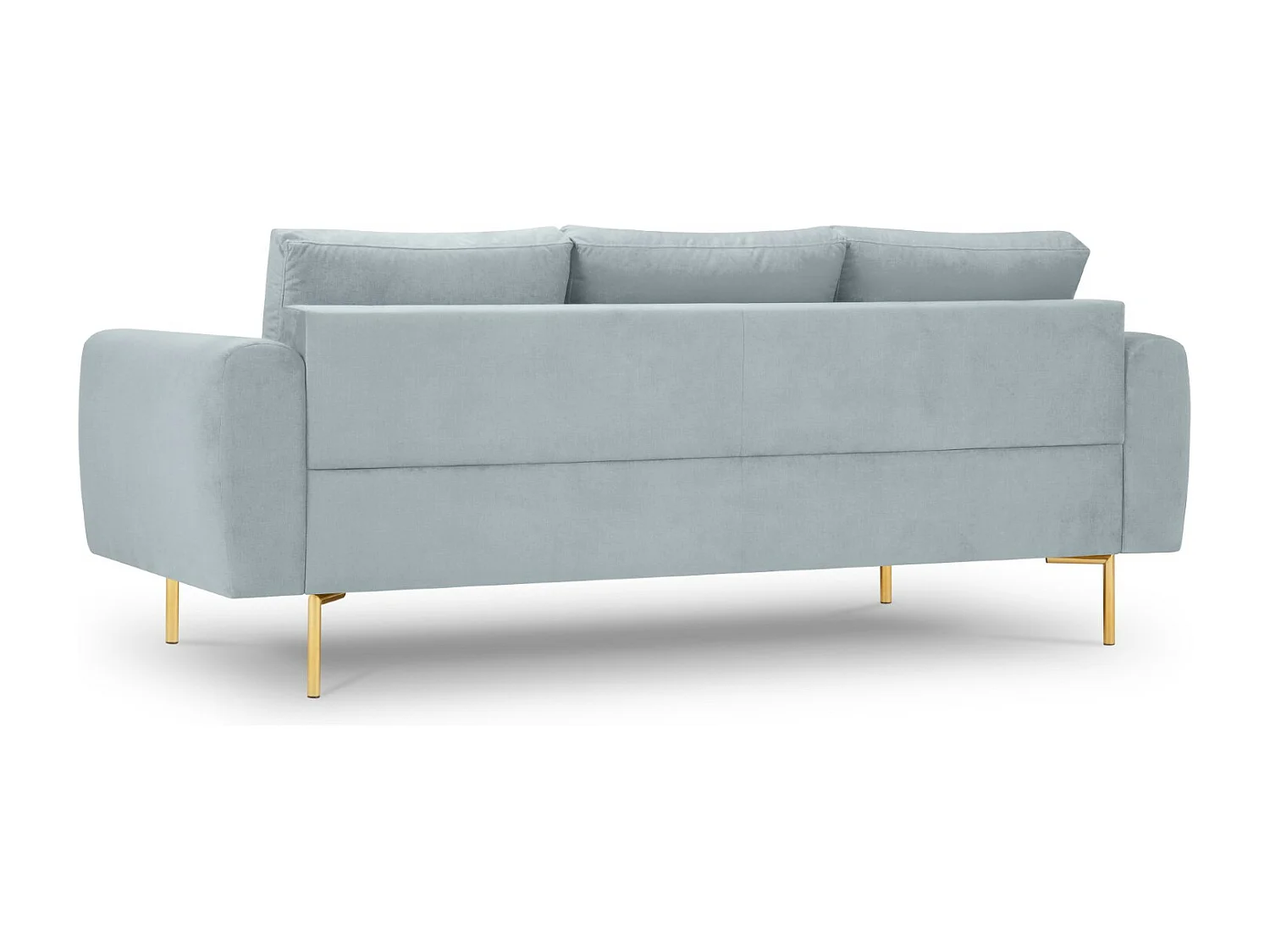 Cosmopolitan Design - 3-Sitzer Sofa "Hastings" aus Samt hellblau - 220x97x75cm
