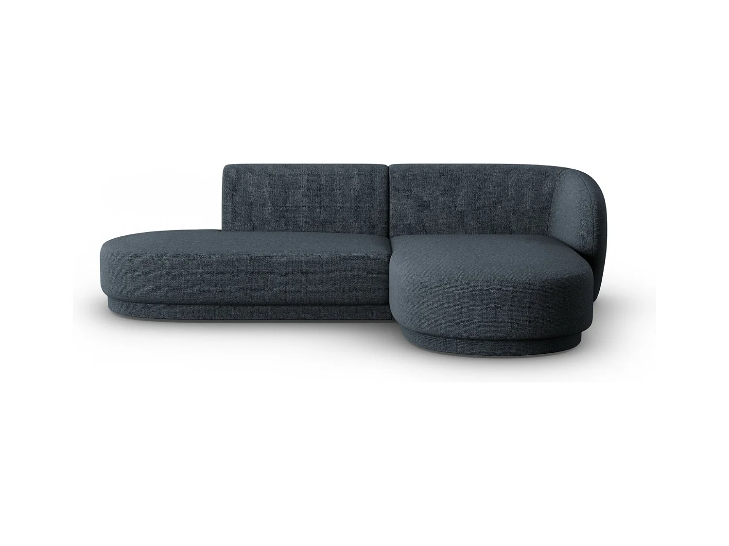 CXL by Christian Lacroix - Modulaire hoekbank rechts "Lionel" 4 zitplaatsen, Chenille, Blauw gemêleerd - 233x155x74cm