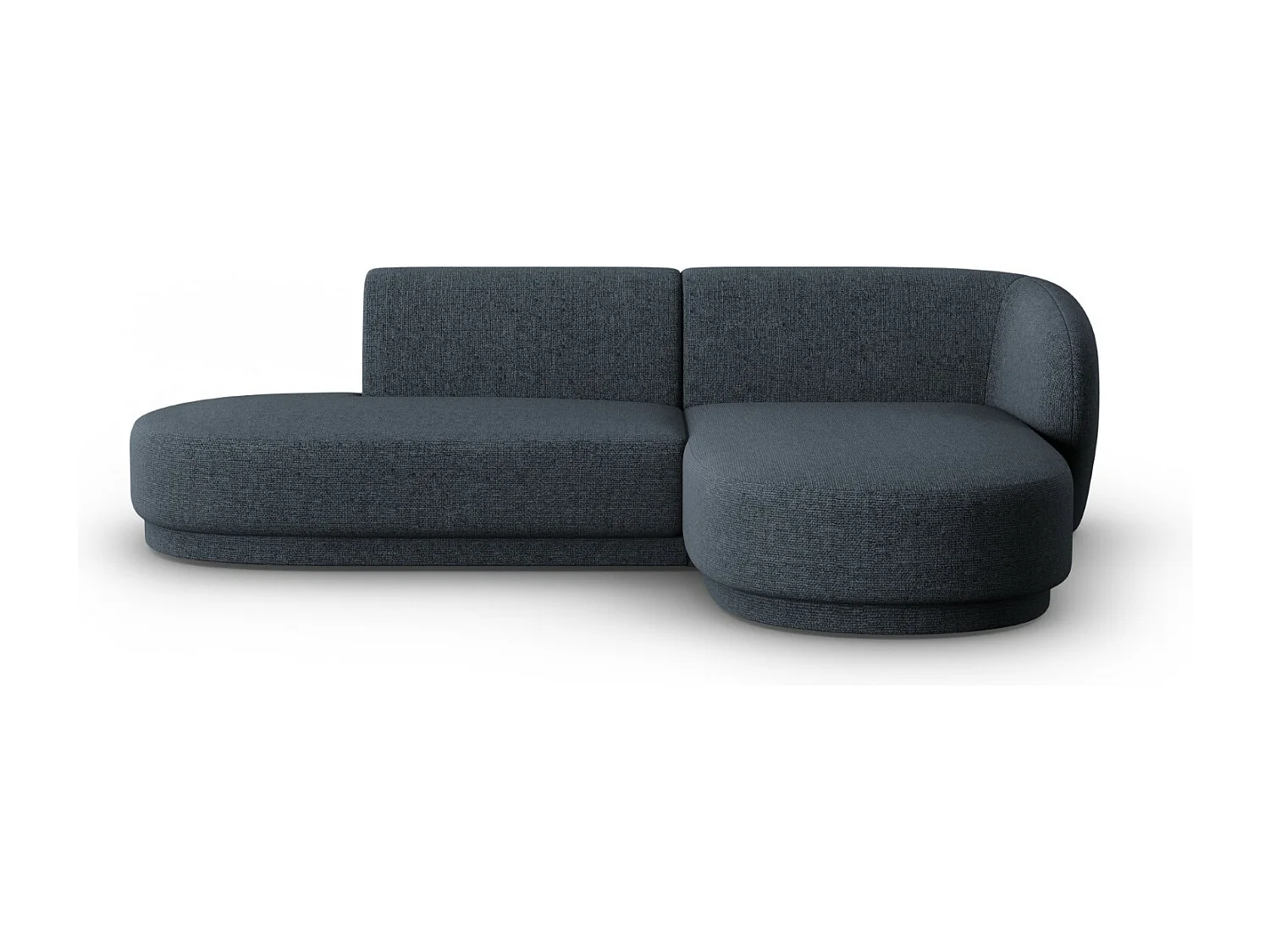 CXL by Christian Lacroix - Modulaire hoekbank rechts "Lionel" 4 zitplaatsen, Chenille, Blauw gemêleerd - 233x155x74cm