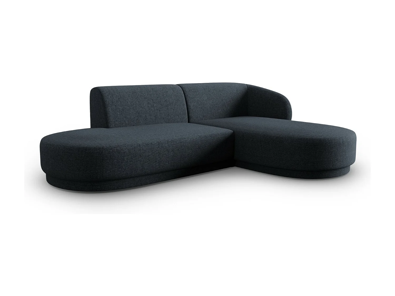 CXL by Christian Lacroix - Modulaire hoekbank rechts "Lionel" 4 zitplaatsen, Chenille, Blauw gemêleerd - 233x155x74cm