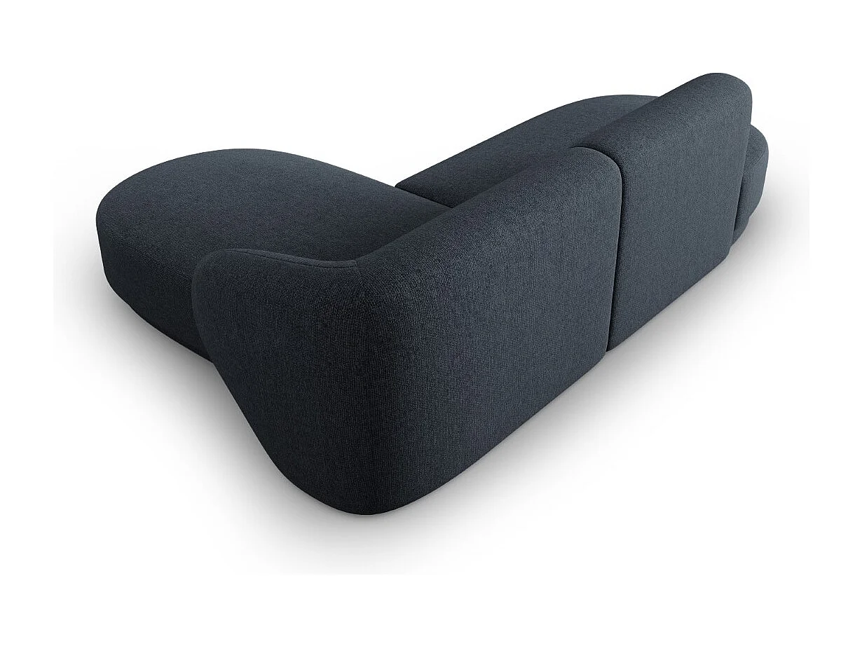 CXL by Christian Lacroix - Modulaire hoekbank rechts "Lionel" 4 zitplaatsen, Chenille, Blauw gemêleerd - 233x155x74cm