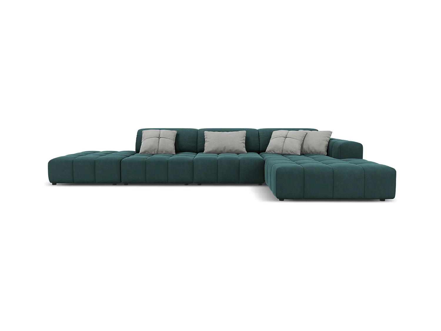 CXL by Christian Lacroix - Rechter hoekbank "Luc" 5 zitplaatsen, Flueel, Olie - 341x166x70cm