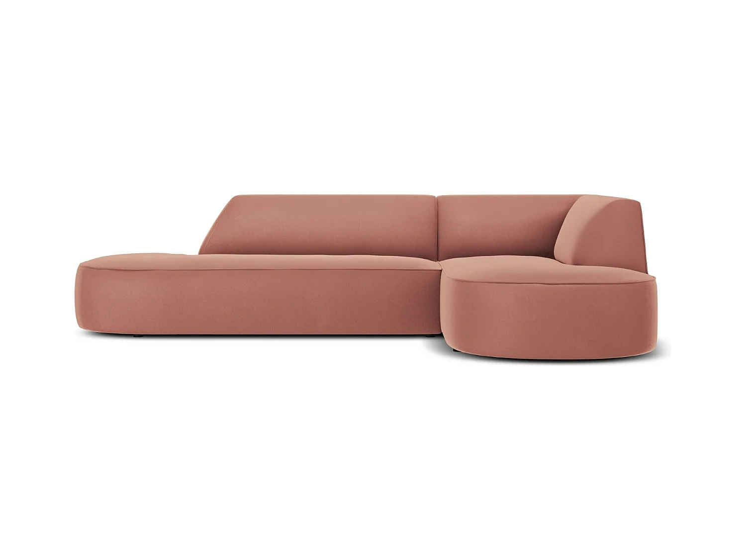 CXL by Christian Lacroix - Rechter hoekbank "Charles" 4 zitplaatsen, Flueel, Roze - 273x180x69cm