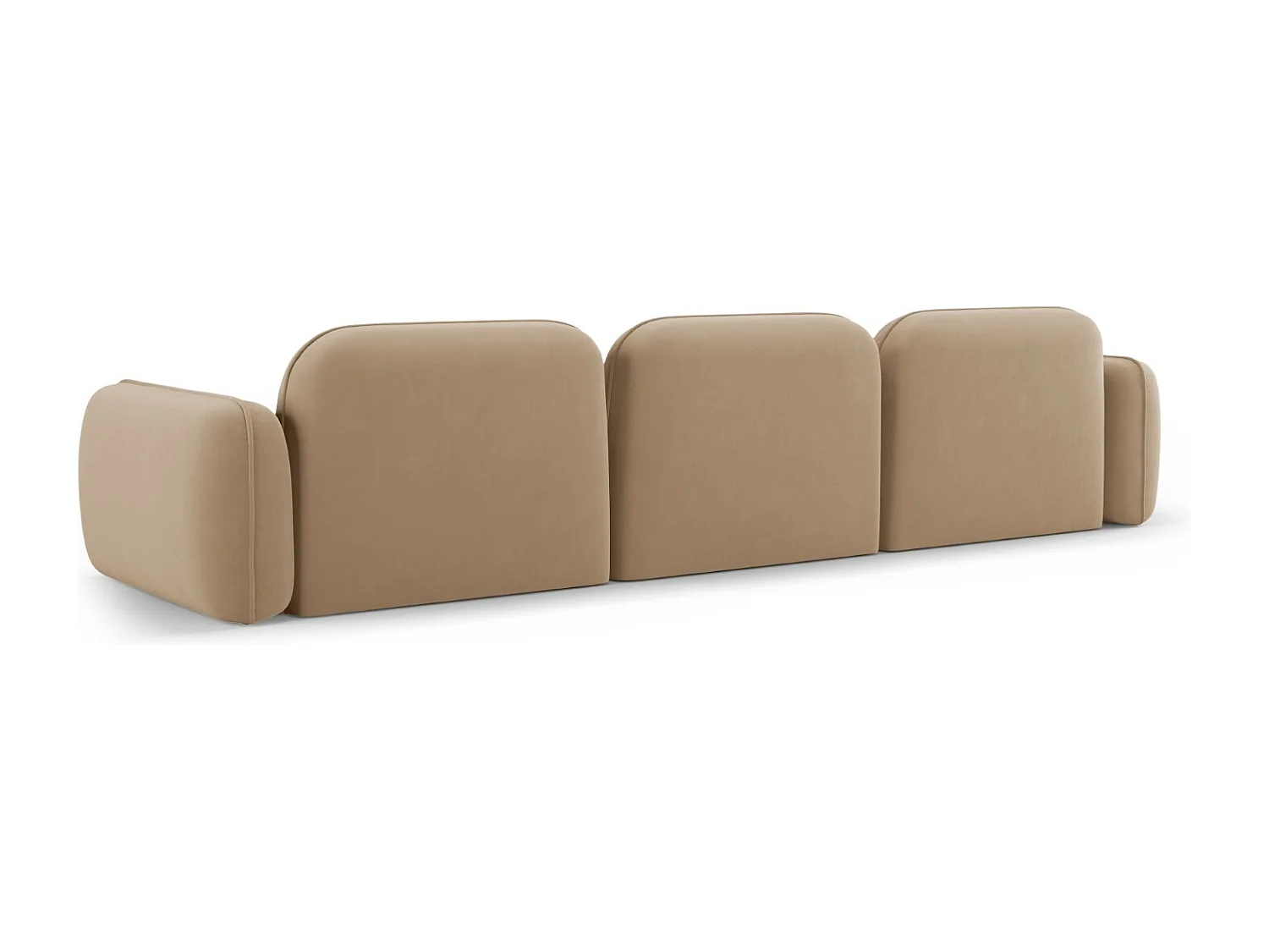 Cosmopolitan Design - Sofa modułowa, "Sydney" 4 miejsca welur, piasek - 320x90x70cm