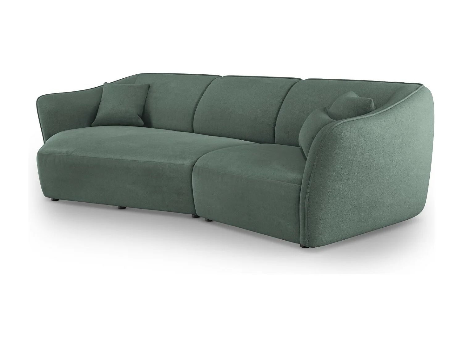 Cosmopolitan Design - Modulaire hoekbank links "Tokyo" 5 zitplaatsen, Boucle, Munt - 292x138x79cm