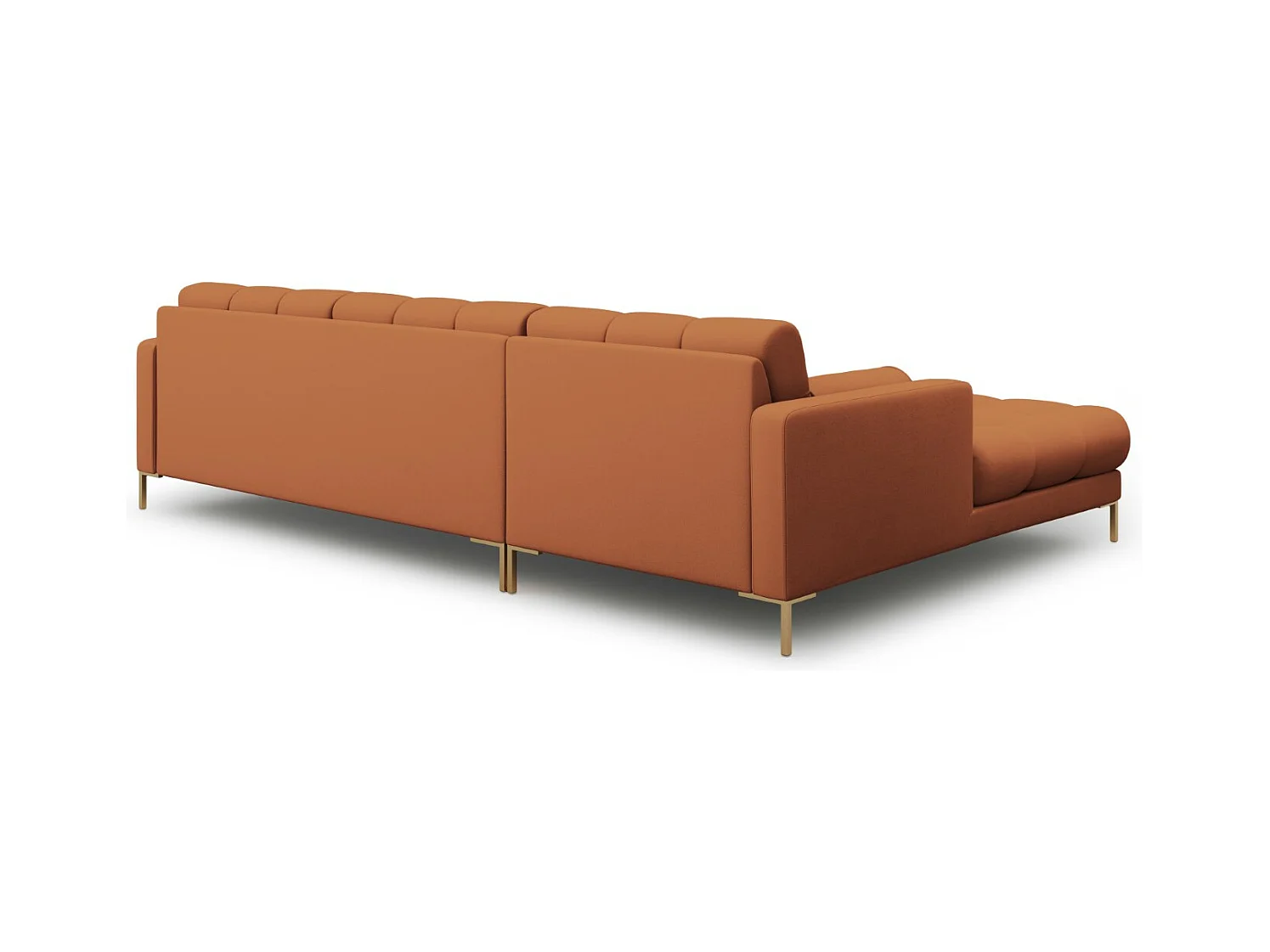 Cosmopolitan Design - Linker hoekbank "Bali" 5 zitplaatsen, Structurele stof, Baksteen - 293x185x75cm