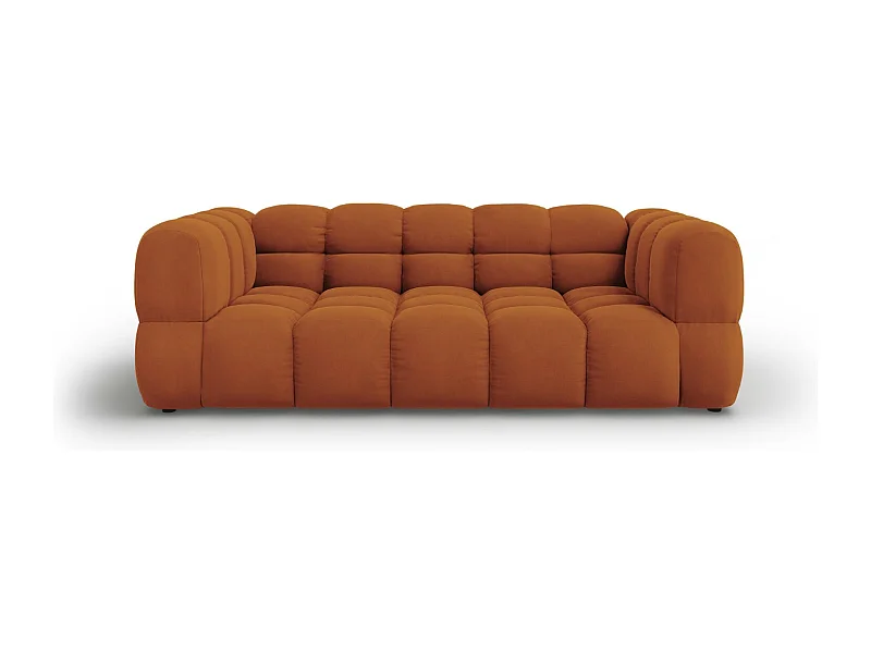 Cosmopolitan Design - Sofá "Sky" 3 lugares em veludo terracota - 214x102x75cm