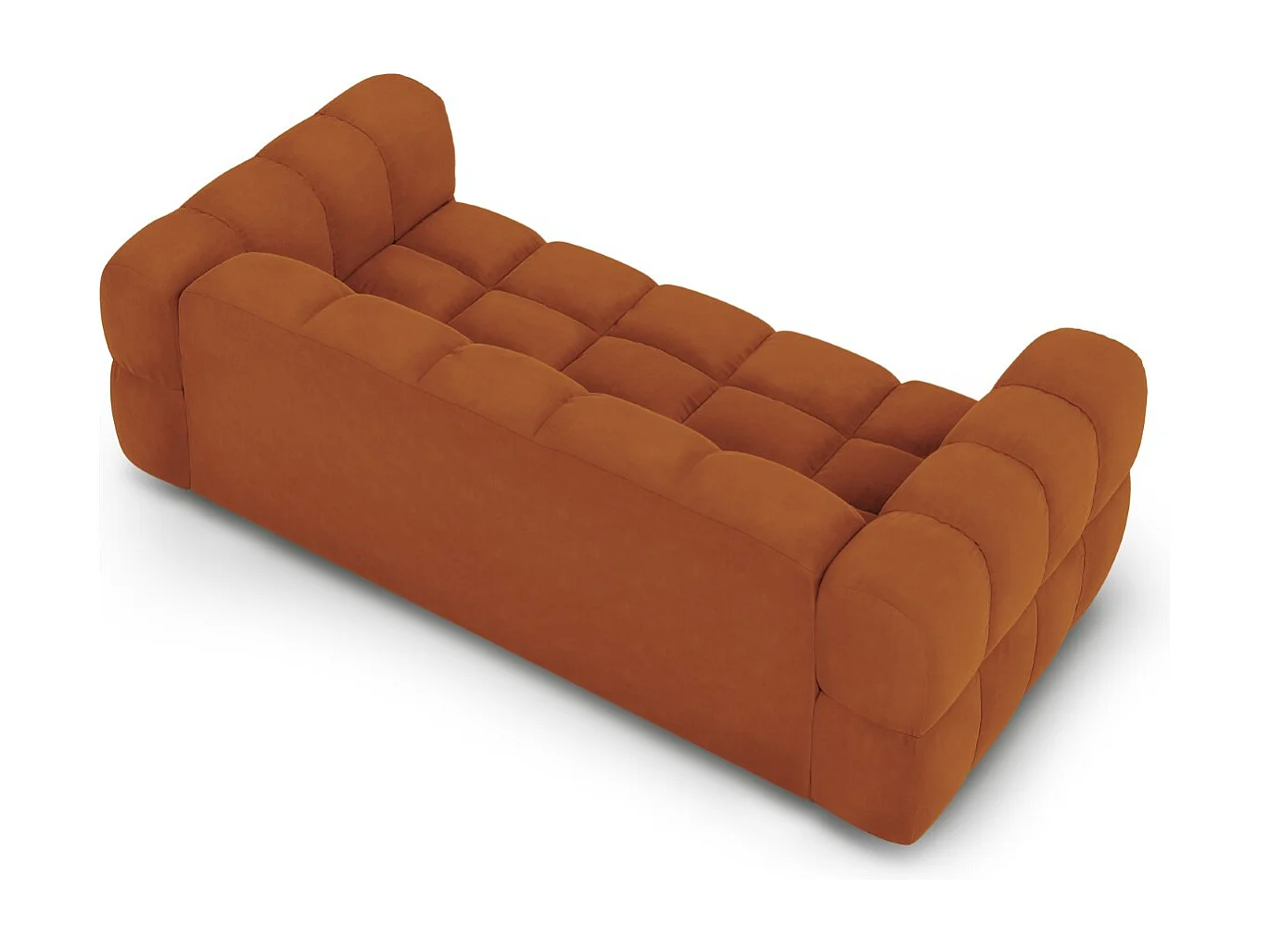 Cosmopolitan Design - Canapé "Sky" 3 places en velours terracotta - 214x102x75cm