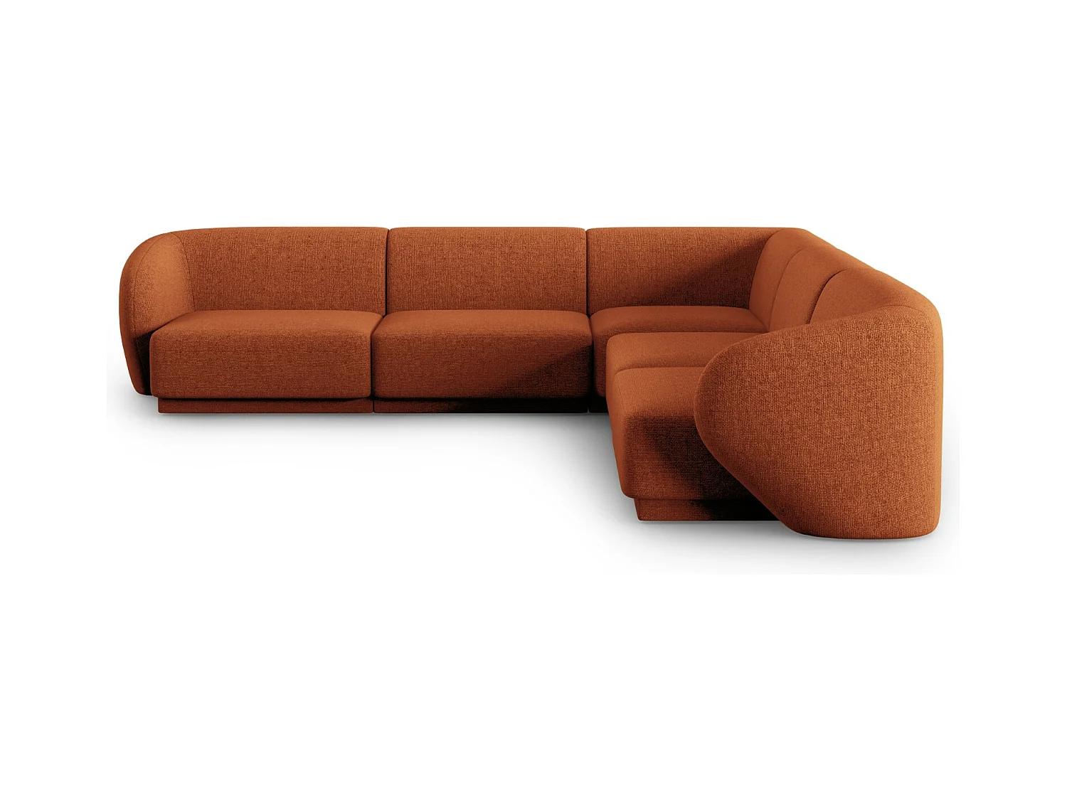 CXL by Christian Lacroix - Symmetrische modulaire hoekbank "Lionel" 6 zitplaatsen, Chenille, terracotta melange - 265x265x74cm