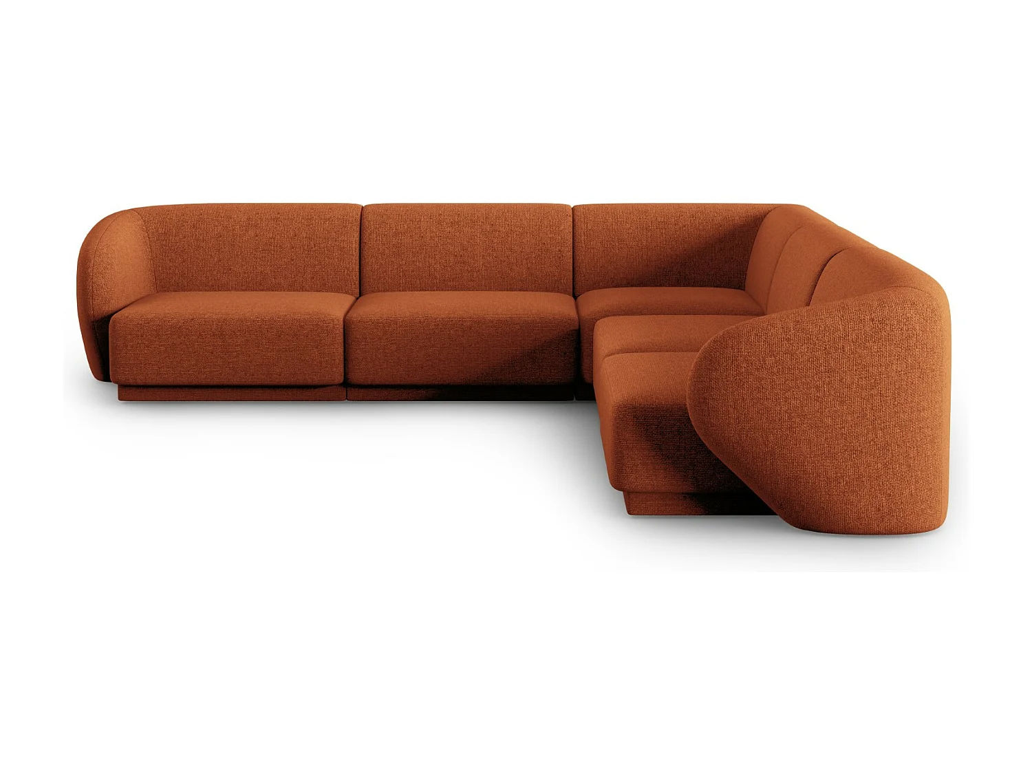 CXL by Christian Lacroix - Narożnik symetryczny modułowy, "Lionel" 6 miejsc szenil, terakota melanż - 265x265x74cm