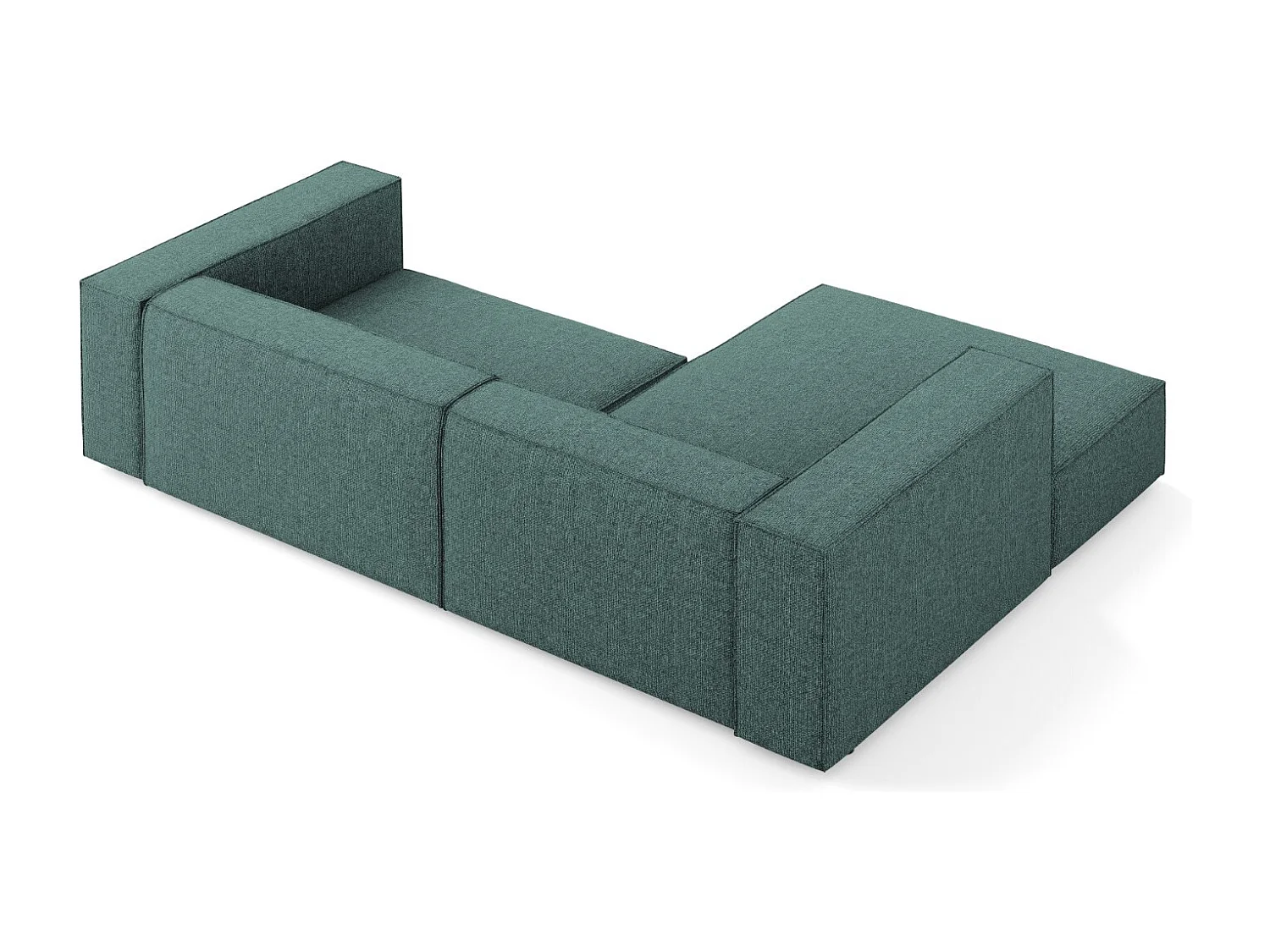 Cosmopolitan Design - Linker hoekbank "Arendal" 3 zitplaatsen, Chenille, Olie - 224x166x70cm