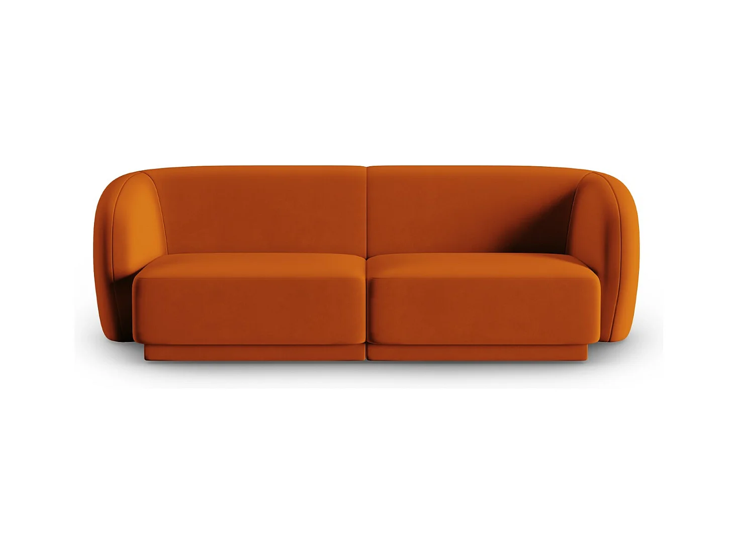 CXL by Christian Lacroix - Sofá modular "Lionel" 2 lugares em veludo terracota - 188x93x74cm
