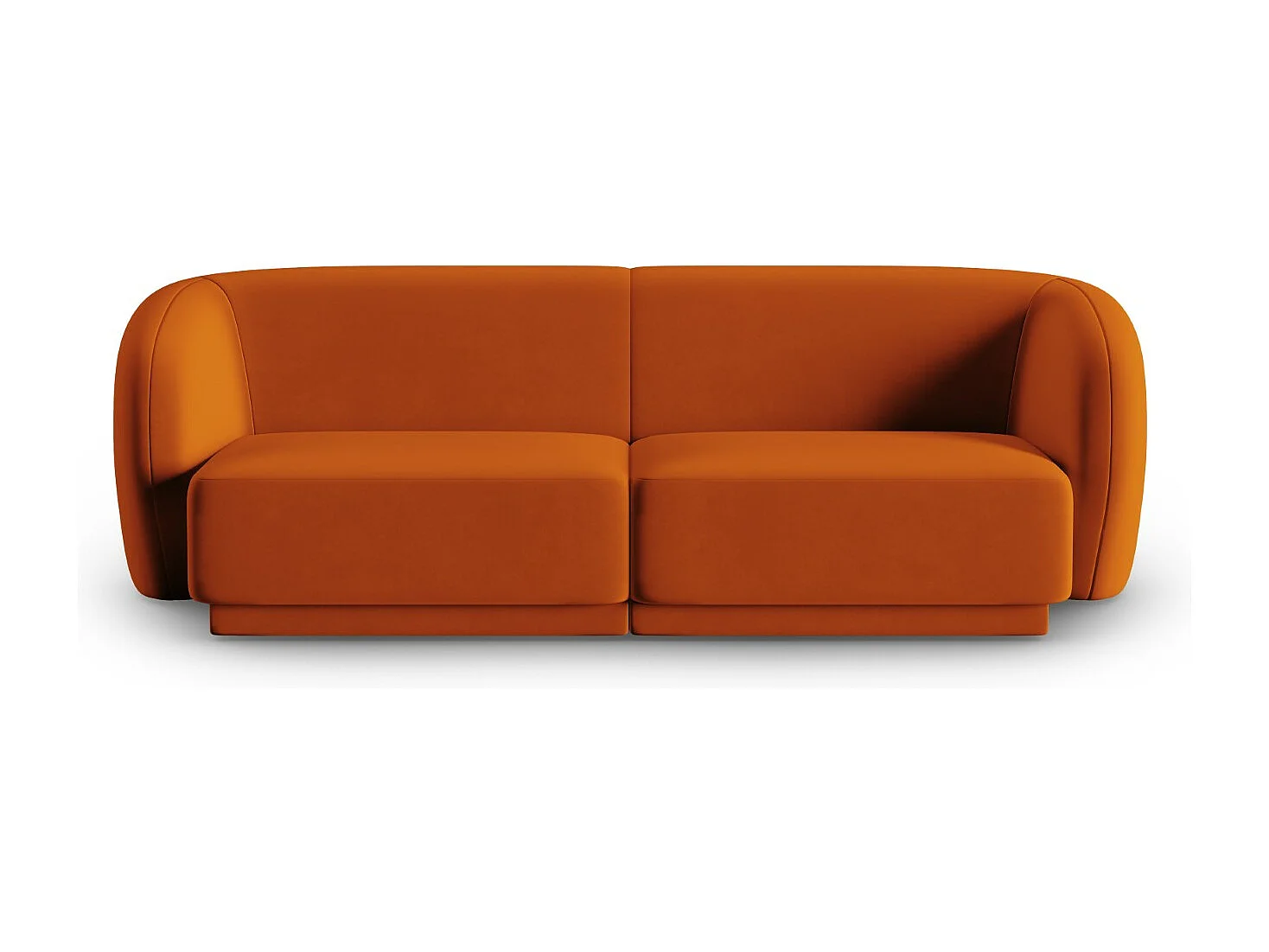 CXL by Christian Lacroix - Canapé modulable "Lionel" 2 places en velours terracotta - 188x93x74cm