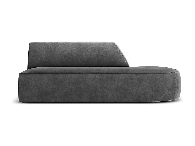 CXL by Christian Lacroix - 2-Sitzer modulares Sofa rechts "Charles" Sitzer aus Samt dunkelgrau - 181x93x69cm
