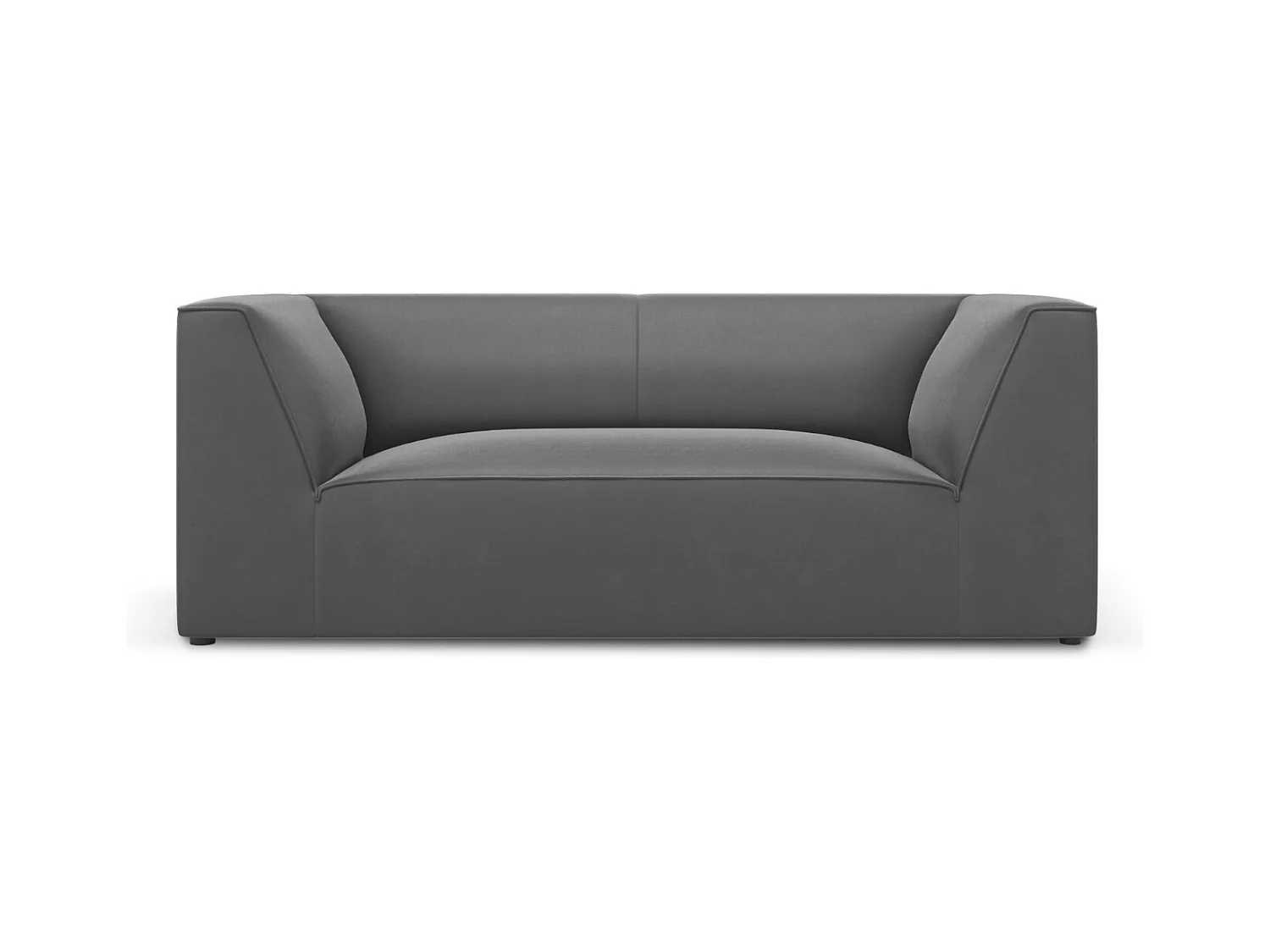 CXL by Christian Lacroix - Canapé "Charles" 2 places en velours gris foncé - 174x92x69cm