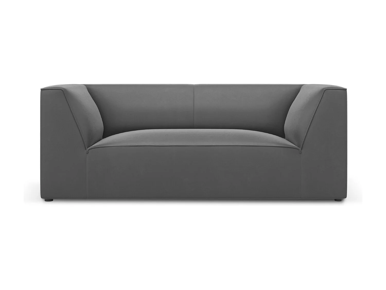 CXL by Christian Lacroix - Canapé "Charles" 2 places en velours gris foncé - 174x92x69cm