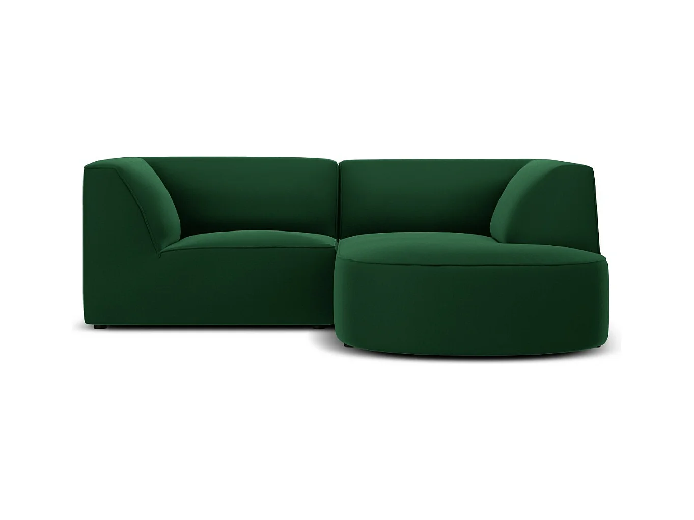 CXL by Christian Lacroix - Rechter hoekbank "Charles" 3 zitplaatsen, Flueel, Groente - 186x180x69cm